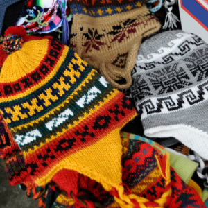 Peruvian Chullo, Alpaca, Reversable - Red